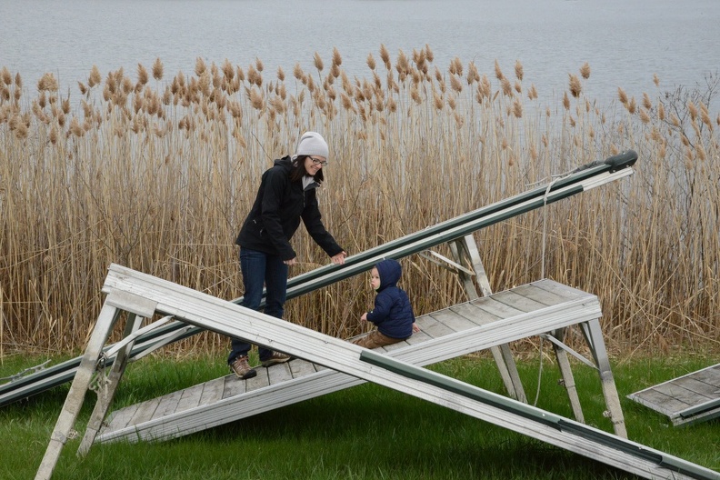 JB and Erynn on the dock ramps.JPG